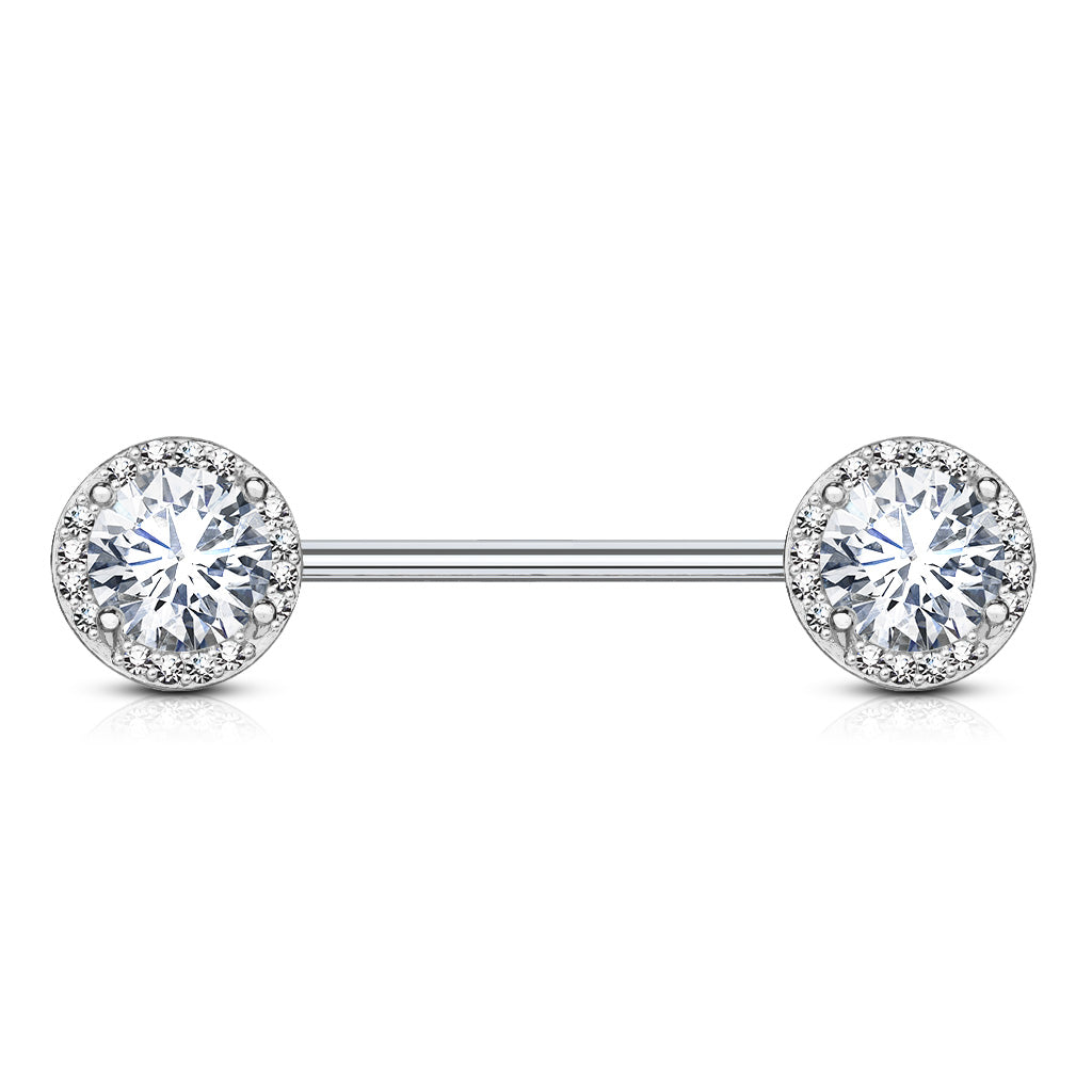 brustpiercing barbell chirurgenstahl silber mit runden eingefassten zirkonia kristallen (9184427606344)