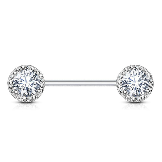 brustpiercing barbell chirurgenstahl silber mit runden eingefassten zirkonia kristallen (9184427606344)