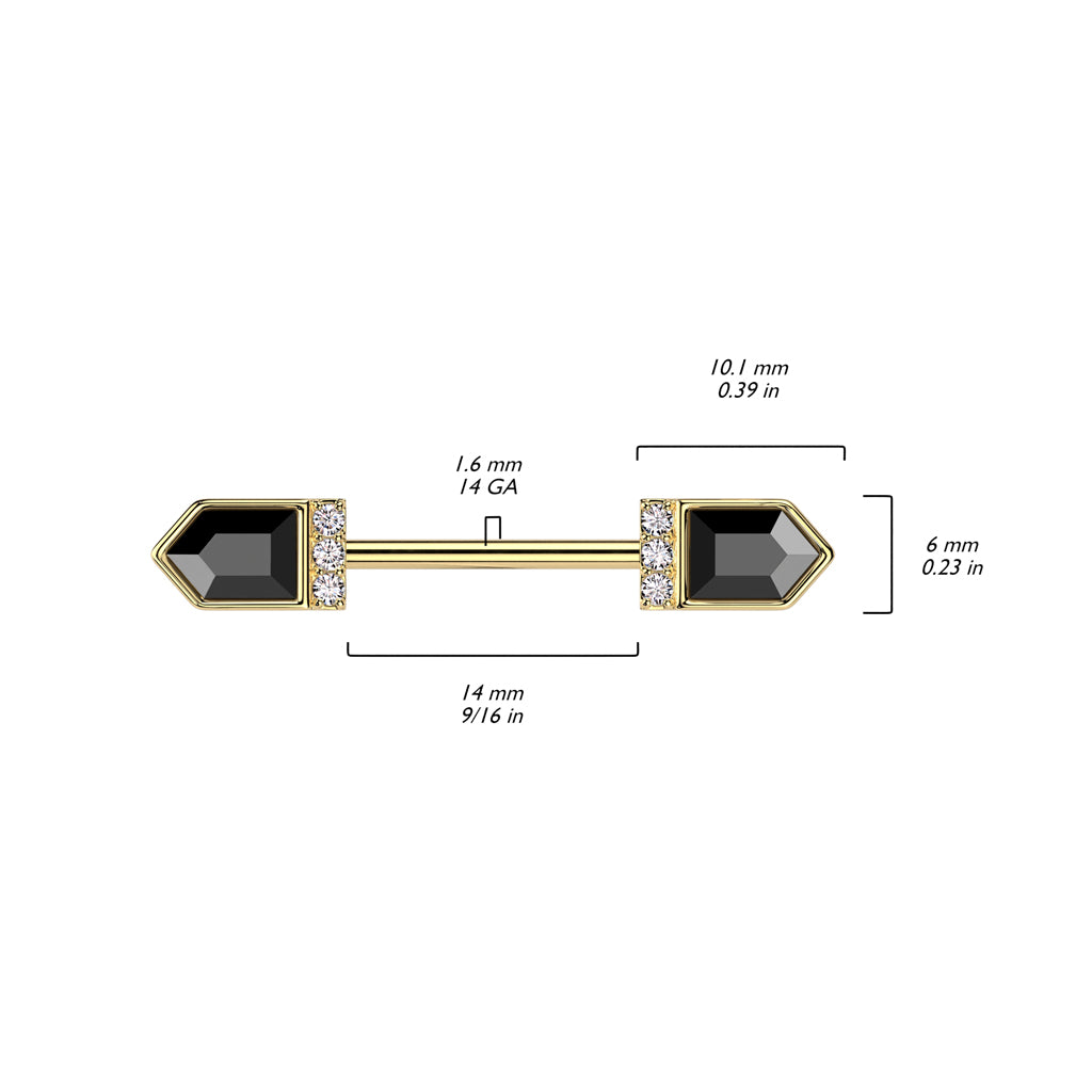 Brustpiercing "Shields" mit Zirkonia Steinen (Chirurgenstahl 316L) - Royal Skin Jewelry (9121844756808)