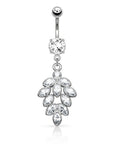 Bauchnabelpiercing mit Zirkonia Kristall Beeren Anhänger (9292600181064)