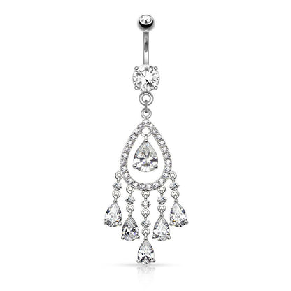 Bauchnabelpiercing Fancy Chandelier und Multi Teardrop Design (9292612501832)