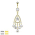 Bauchnabelpiercing Fancy Chandelier und Multi Teardrop Design (9292612501832)