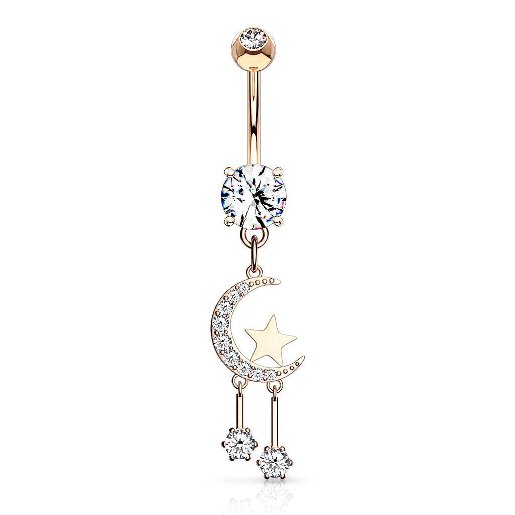 Bauchnabelstecker "Night Dreams" mit Zirkonia Kristallen (9307727888712)