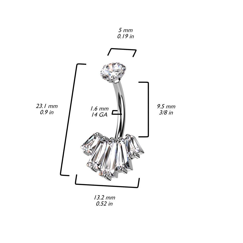 Smaragde Bauchnabelpiercing | Bauchnabelpiercing | Royal Skin Jewelry (9122085601608)