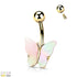Bauchnabelpiercing Schmetterling Motiv mit Muschel Schale (9301302837576)