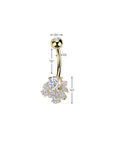 TITAN Bauchnabelpiercing mit eingefassten Zirkonia Kristallen (9298233393480)