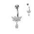 TITAN Bauchnabelpiercing mit Marquise Zirkonia Kristallen und Teardrop Anhänger (9298198757704)