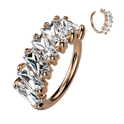 Ring Biegbar mit diagonalen Zirkonia Kristallen (9308708012360)