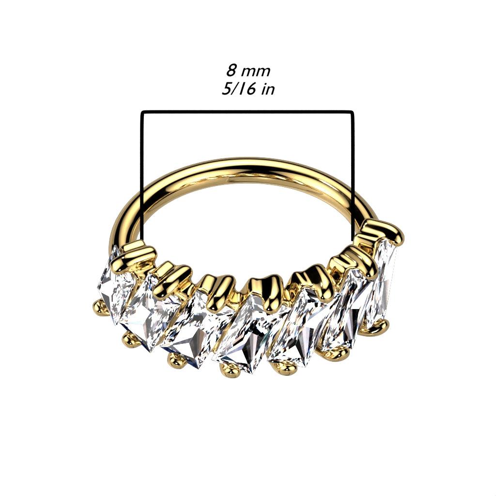 Ring Biegbar mit diagonalen Zirkonia Kristallen (9308708012360)