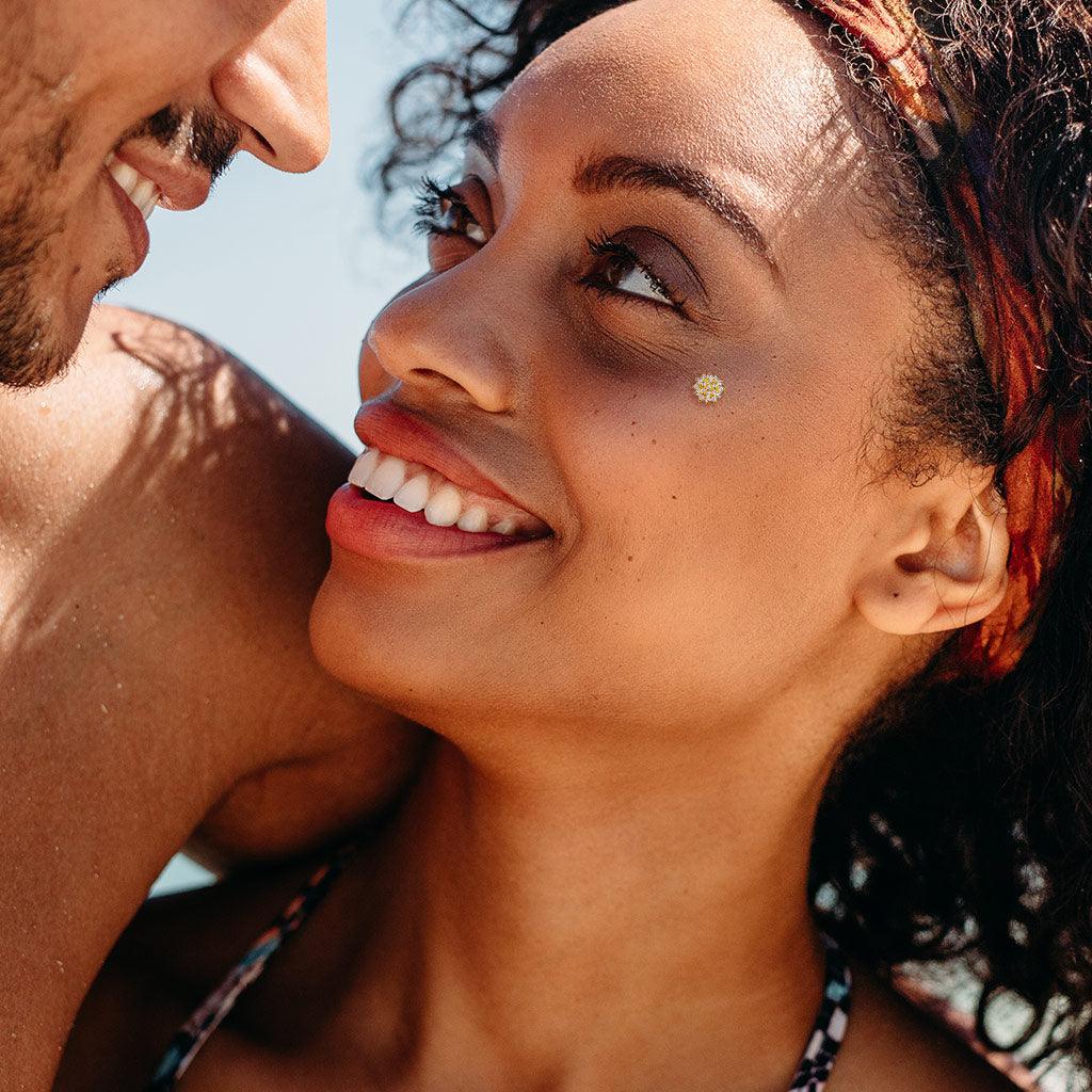 Dermal Anchor Aufsatz Sun Burst mit Zirkonia Kristallen (9308677931336)