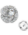Dermal Anchor Aufsatz Blumen Motiv mit Zirkonia Kristallen Titan  (9308680913224)