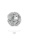 Dermal Anchor Aufsatz Rose Blossom mit Zirkonia Kristallen (9308680913224)