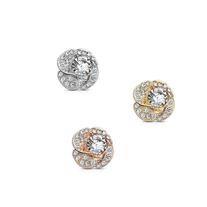 Dermal Anchor Aufsatz Rose Blossom mit Zirkonia Kristallen (9308680913224)