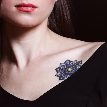 Dermal Anchor Aufsatz Rose Blossom mit Zirkonia Kristallen (9308680913224)