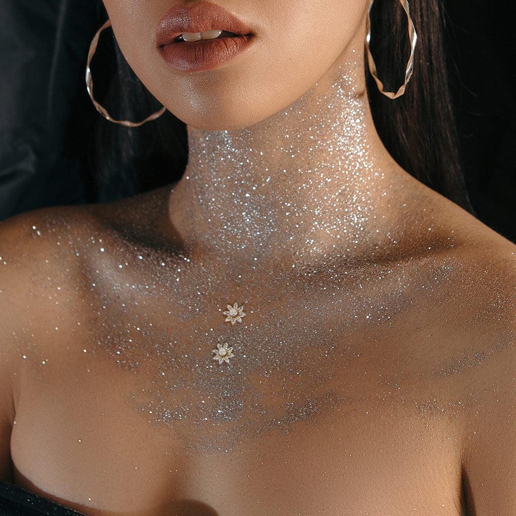 Dermal Anchor Aufsatz Petal Flower mit Zirkonia Kristallen (9308689989960)