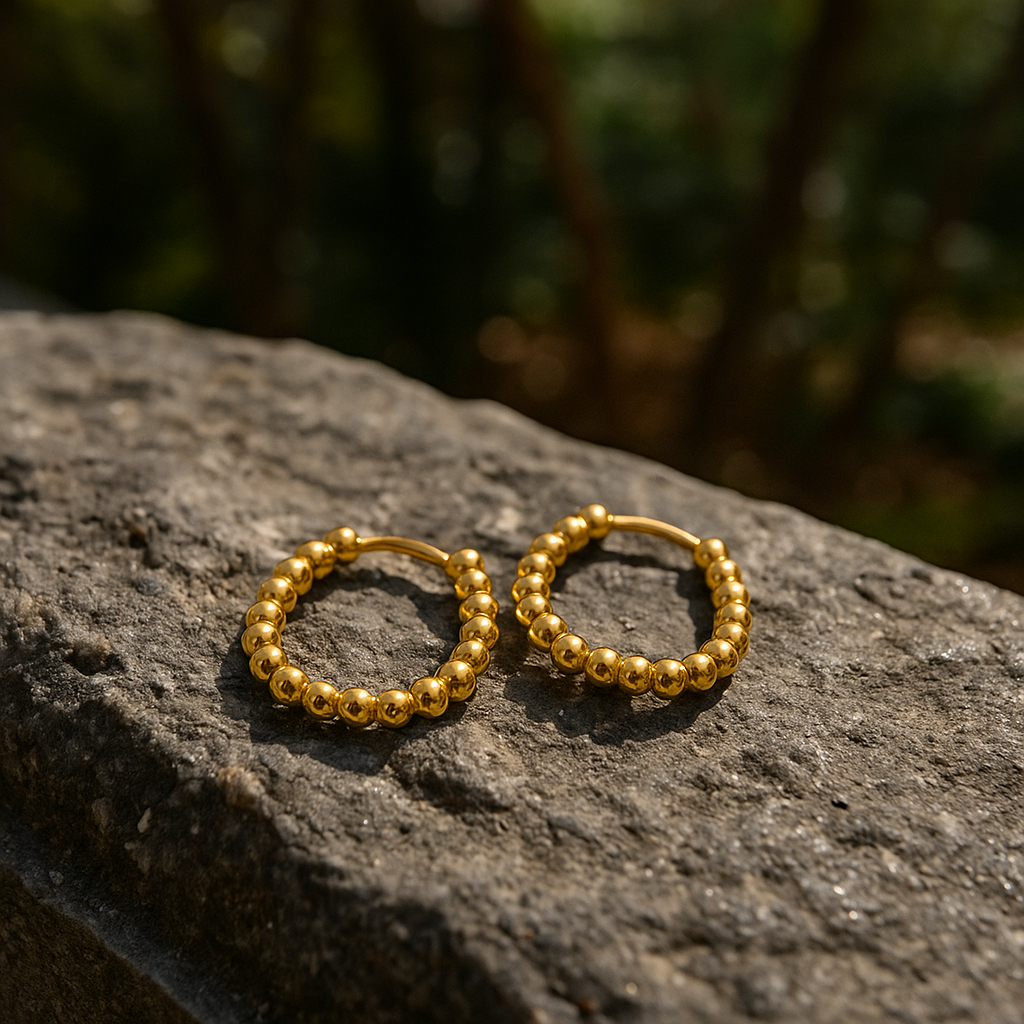 Creolen mit Ovaler Kugeloptik