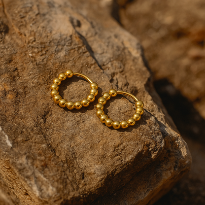 Creolen mit Kugeloptik Gold