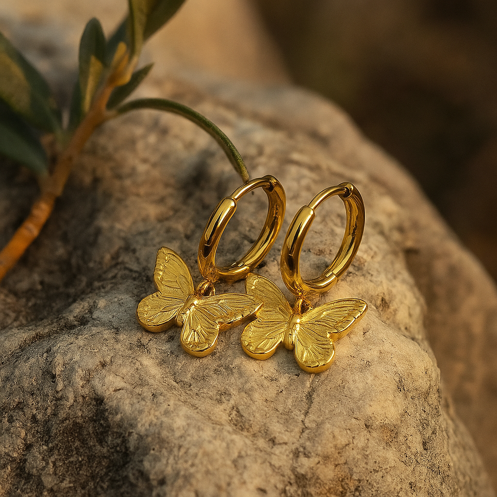 Creolen Butterfly Gold