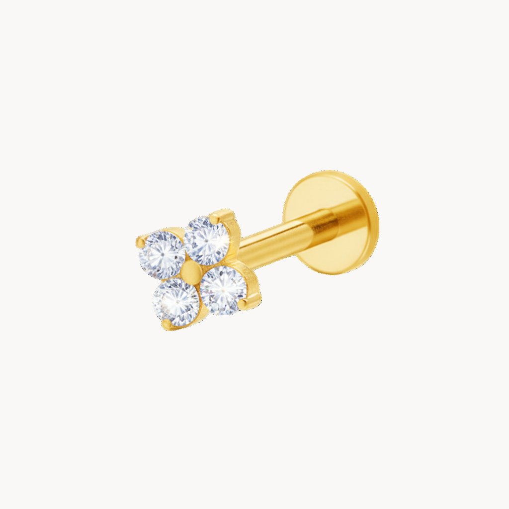 Gold Labret Stecker