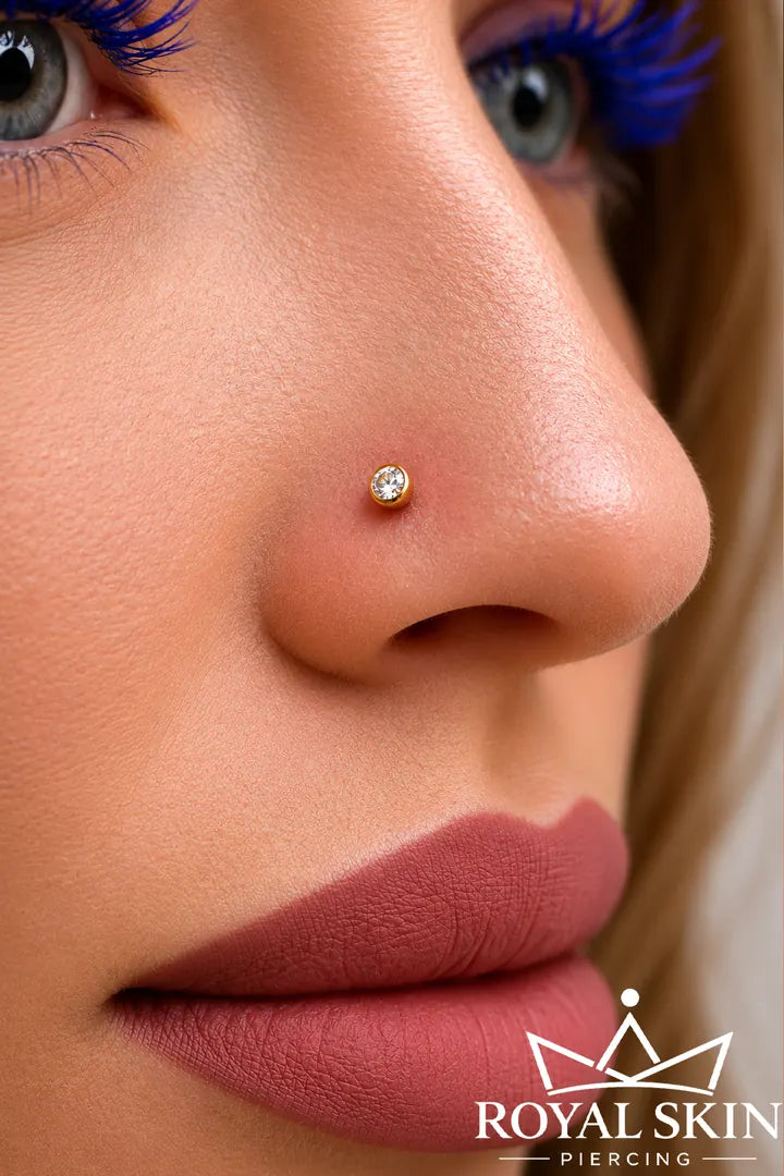 Nase – Schmuck getragen